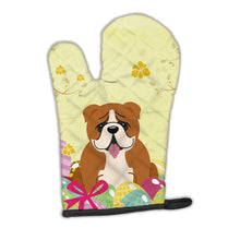 Load image into Gallery viewer, Easter Eggs English Bulldog Red White Oven Mitt BB6120OVMT