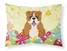 Load image into Gallery viewer, Easter Eggs English Bulldog Red White Fabric Standard Pillowcase – Artistic Decorative Front, White Back BB6120PILLOWCASE