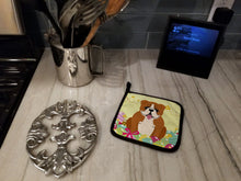 Load image into Gallery viewer, Easter Eggs English Bulldog Red White Pot Holders - Set of 2 - Heat-Resistant Kitchen Essentials BB6120PTHD