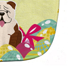 Load image into Gallery viewer, Easter Eggs English Bulldog Brindle White Baby Bib BB6121BIB