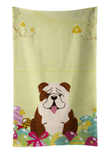 Load image into Gallery viewer, Easter Eggs English Bulldog Brindle White Kitchen Towel – Artistic Dish Towel for Everyday Use BB6121KTWL