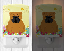 Load image into Gallery viewer, Easter Eggs English Bulldog Red Ceramic Night Light BB6122CNL