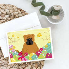 Load image into Gallery viewer, Easter Eggs English Bulldog Red Greeting Cards -  Blank Note Cards – 8-Pack of Artist-Designed Cards with Envelopes