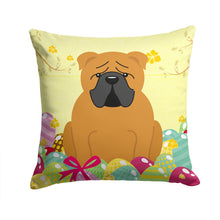 Load image into Gallery viewer, Easter Eggs English Bulldog Red Throw Pillow - 14x14 Decorative Pillow – Art for Your Home &amp; Patio BB6122PW1414