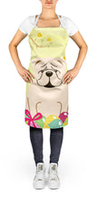 Load image into Gallery viewer, Easter Eggs English Bulldog White Apron – Artist-Designed Kitchen, BBQ &amp; Craft Apron BB6123APRON