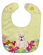 Load image into Gallery viewer, Easter Eggs English Bulldog White Baby Bib BB6123BIB