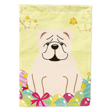 Load image into Gallery viewer, Easter Eggs English Bulldog White Flag Canvas House Size BB6123CHF