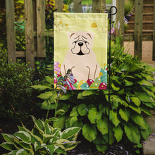 Load image into Gallery viewer, Easter Eggs English Bulldog White Garden Flag - Outdoor Decorative Yard Flag BB6123GF