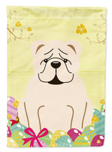 Load image into Gallery viewer, Easter Eggs English Bulldog White Garden Flag - Outdoor Decorative Yard Flag BB6123GF
