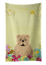 Load image into Gallery viewer, Easter Eggs English Bulldog Fawn Kitchen Towel – Artistic Dish Towel for Everyday Use BB6124KTWL