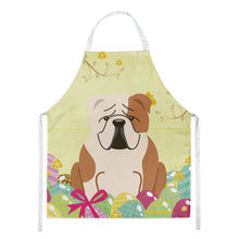 Load image into Gallery viewer, Easter Eggs English Bulldog Fawn White Apron – Artist-Designed Kitchen, BBQ &amp; Craft Apron BB6125APRON