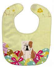 Load image into Gallery viewer, Easter Eggs English Bulldog Fawn White Baby Bib BB6125BIB