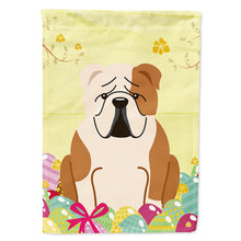 Load image into Gallery viewer, Easter Eggs English Bulldog Fawn White Flag Canvas House Size BB6125CHF