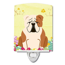 Load image into Gallery viewer, Easter Eggs English Bulldog Fawn White Ceramic Night Light BB6125CNL