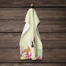 Load image into Gallery viewer, Easter Eggs English Bulldog Fawn White Kitchen Towel – Artistic Dish Towel for Everyday Use BB6125KTWL