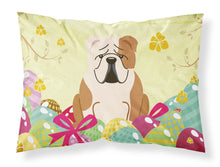 Load image into Gallery viewer, Easter Eggs English Bulldog Fawn White Fabric Standard Pillowcase – Artistic Decorative Front, White Back BB6125PILLOWCASE