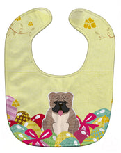 Load image into Gallery viewer, Easter Eggs English Bulldog Grey Brindle  Baby Bib BB6126BIB