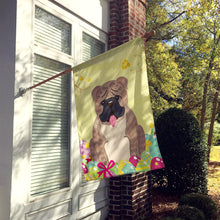 Load image into Gallery viewer, Easter Eggs English Bulldog Grey Brindle  Flag Canvas House Size BB6126CHF