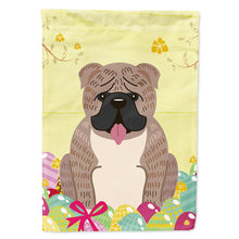 Load image into Gallery viewer, Easter Eggs English Bulldog Grey Brindle  Flag Canvas House Size BB6126CHF