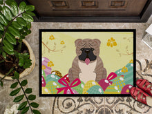Load image into Gallery viewer, Easter Eggs English Bulldog Grey Brindle  Doormat - 24x36 Decorative Floor Mat – Indoor/Outdoor Rug with Artistic Flair BB6126JMAT