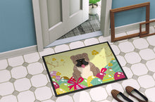 Load image into Gallery viewer, Easter Eggs English Bulldog Grey Brindle  Doormat - 24x36 Decorative Floor Mat – Indoor/Outdoor Rug with Artistic Flair BB6126JMAT