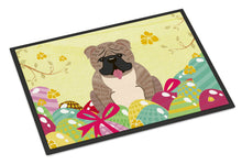Load image into Gallery viewer, Easter Eggs English Bulldog Grey Brindle  Doormat - 24x36 Decorative Floor Mat – Indoor/Outdoor Rug with Artistic Flair BB6126JMAT