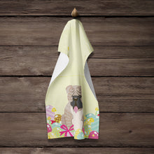Load image into Gallery viewer, Easter Eggs English Bulldog Grey Brindle  Kitchen Towel – Artistic Dish Towel for Everyday Use BB6126KTWL