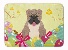Load image into Gallery viewer, Easter Eggs English Bulldog Grey Brindle  Machine Washable Memory Foam Mat BB6126RUG