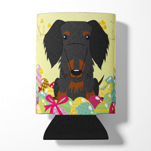 Load image into Gallery viewer, Easter Eggs Wire Haired Dachshund Black Tan Can or Bottle Hugger BB6127CC