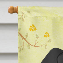 Load image into Gallery viewer, Easter Eggs Wire Haired Dachshund Black Tan Flag Canvas House Size BB6127CHF