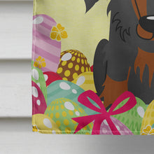 Load image into Gallery viewer, Easter Eggs Wire Haired Dachshund Black Tan Flag Canvas House Size BB6127CHF