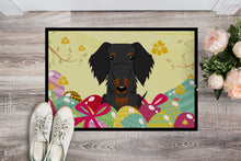 Load image into Gallery viewer, Easter Eggs Wire Haired Dachshund Black Tan Doormat - 24x36 Decorative Floor Mat – Indoor/Outdoor Rug with Artistic Flair BB6127JMAT