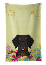 Load image into Gallery viewer, Easter Eggs Wire Haired Dachshund Black Tan Kitchen Towel – Artistic Dish Towel for Everyday Use BB6127KTWL