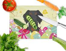 Load image into Gallery viewer, Easter Eggs Wire Haired Dachshund Black Tan Glass Cutting Boards – Durable, Decorative Kitchen Art Large BB6127LCB