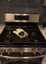 Load image into Gallery viewer, Easter Eggs Wire Haired Dachshund Black Tan Oven Mitt BB6127OVMT