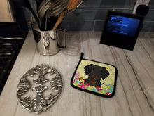 Load image into Gallery viewer, Easter Eggs Wire Haired Dachshund Black Tan Pot Holders - Set of 2 - Heat-Resistant Kitchen Essentials BB6127PTHD