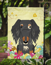 Load image into Gallery viewer, Easter Eggs Wire Haired Dachshund Dapple Garden Flag - Outdoor Decorative Yard Flag BB6128GF
