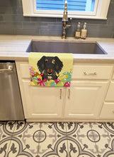 Load image into Gallery viewer, Easter Eggs Wire Haired Dachshund Dapple Kitchen Towel – Artistic Dish Towel for Everyday Use BB6128KTWL