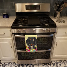 Load image into Gallery viewer, Easter Eggs Wire Haired Dachshund Dapple Kitchen Towel – Artistic Dish Towel for Everyday Use BB6128KTWL