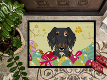 Load image into Gallery viewer, Easter Eggs Wire Haired Dachshund Dapple Doormat - 18x27 Decorative Floor Mat – Indoor/Outdoor Rug with Artistic Flair BB6128MAT