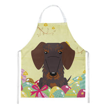 Load image into Gallery viewer, Easter Eggs Wire Haired Dachshund Chocolate Apron – Artist-Designed Kitchen, BBQ &amp; Craft Apron BB6129APRON