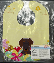 Load image into Gallery viewer, Easter Eggs Wire Haired Dachshund Chocolate Baby Bib BB6129BIB