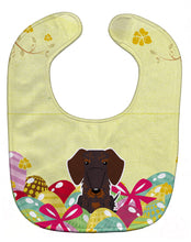 Load image into Gallery viewer, Easter Eggs Wire Haired Dachshund Chocolate Baby Bib BB6129BIB