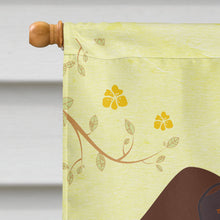 Load image into Gallery viewer, Easter Eggs Wire Haired Dachshund Chocolate Flag Canvas House Size BB6129CHF