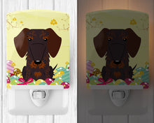 Load image into Gallery viewer, Easter Eggs Wire Haired Dachshund Chocolate Ceramic Night Light BB6129CNL