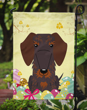Load image into Gallery viewer, Easter Eggs Wire Haired Dachshund Chocolate Garden Flag - Outdoor Decorative Yard Flag BB6129GF