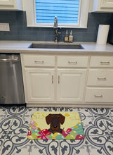 Load image into Gallery viewer, Easter Eggs Wire Haired Dachshund Chocolate Machine Washable Memory Foam Mat BB6129RUG