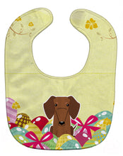 Load image into Gallery viewer, Easter Eggs Dachshund Red Brown Baby Bib BB6130BIB