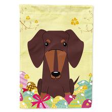 Load image into Gallery viewer, Easter Eggs Dachshund Chocolate Flag Canvas House Size BB6131CHF
