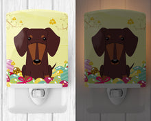 Load image into Gallery viewer, Easter Eggs Dachshund Chocolate Ceramic Night Light BB6131CNL